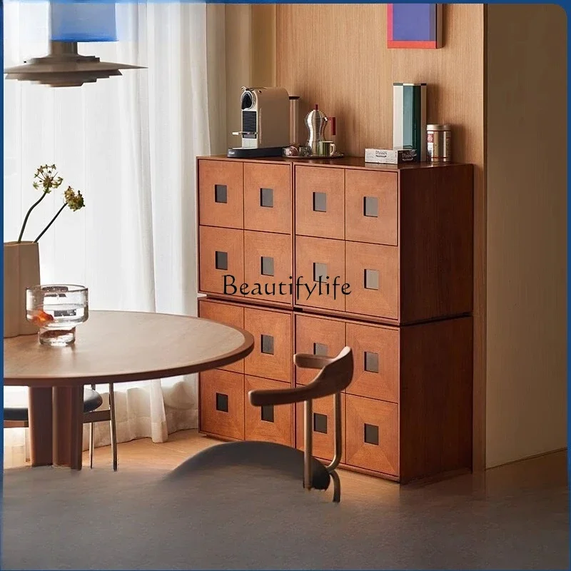 

yj21French retro time combination cabinet solid wood retro home living room bedroom chest