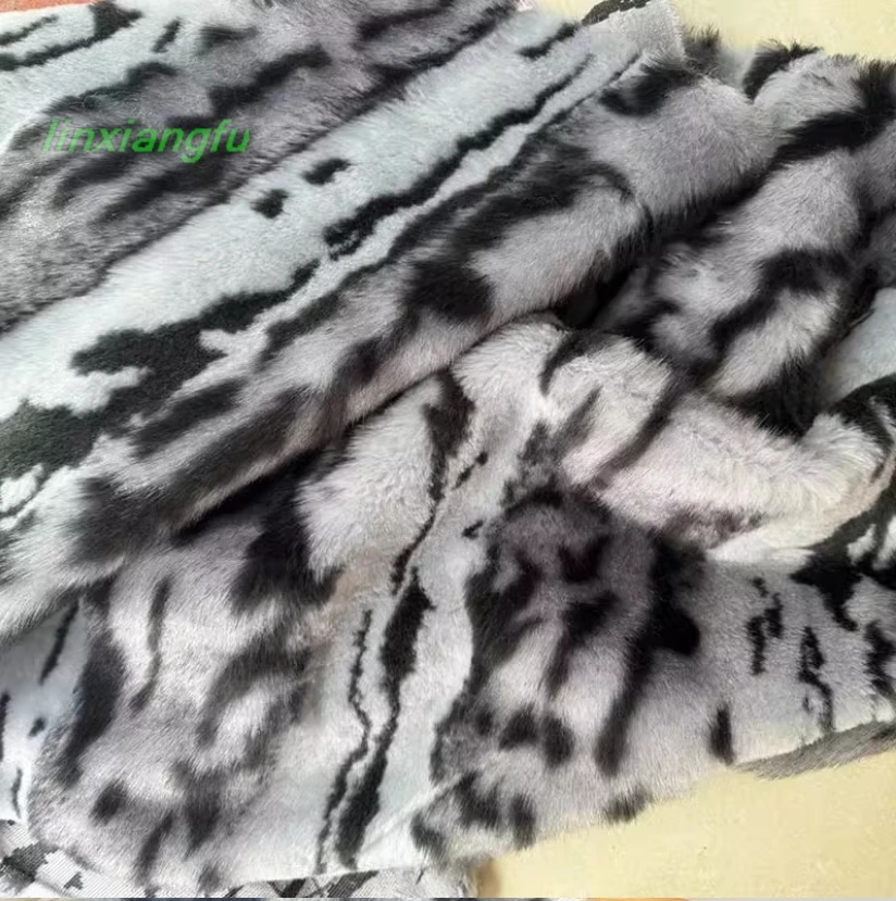 imitation tiger pattern zebra pattern animal costume,made of long plush synthetic fur fabric, performance clothing fabric