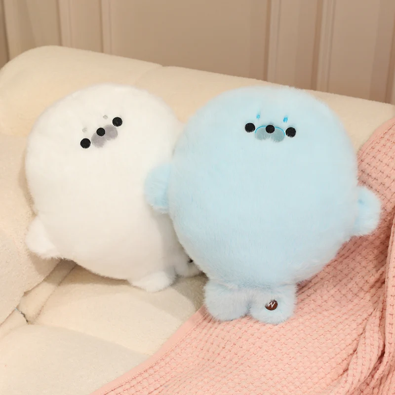 

New Chubby Cartoon Seal Plush Toys Cozy Soft Animal Hand Warmer Throw Pillow Office Nap Pillow Lovely Room Decor Xmas child Gift
