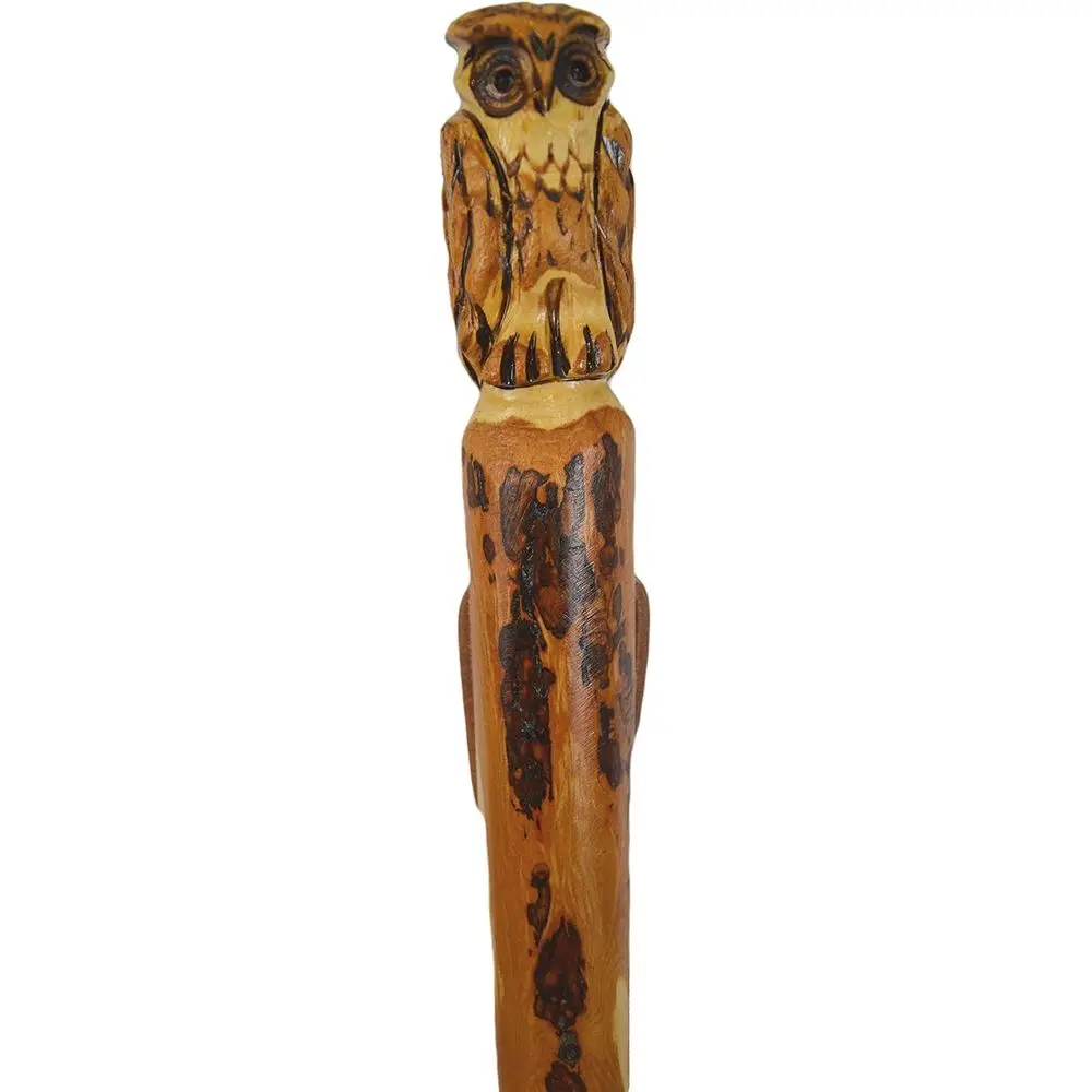 

Handcrafted Owl Walking Stick, Customizable Up to 60 Tall