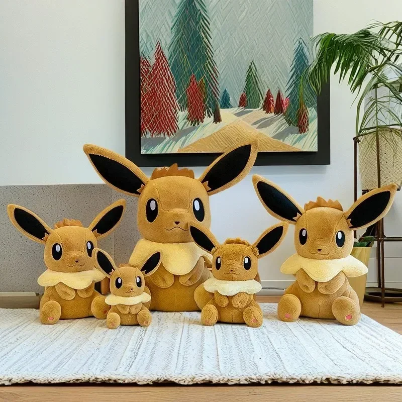 

Hot 40/75cm Eevee Pokemon Large Plush Toys Anime Doll Cute Giant Pokémon Cute Cartoon Stuffed Plushie Pillow Gift for Children
