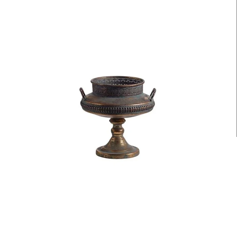 Vintage vase gold classical goblet decorative flower ware, crafts
