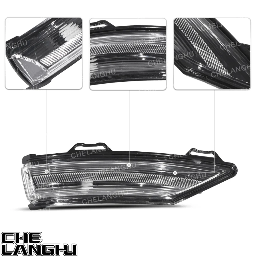 Per Ford Fiesta 2017 2018 2019-2023/PUMA 2020 2021 2022-2024 Specchio per auto Indicatore di direzione Lampada senza lampadine Indicatore ripetitore