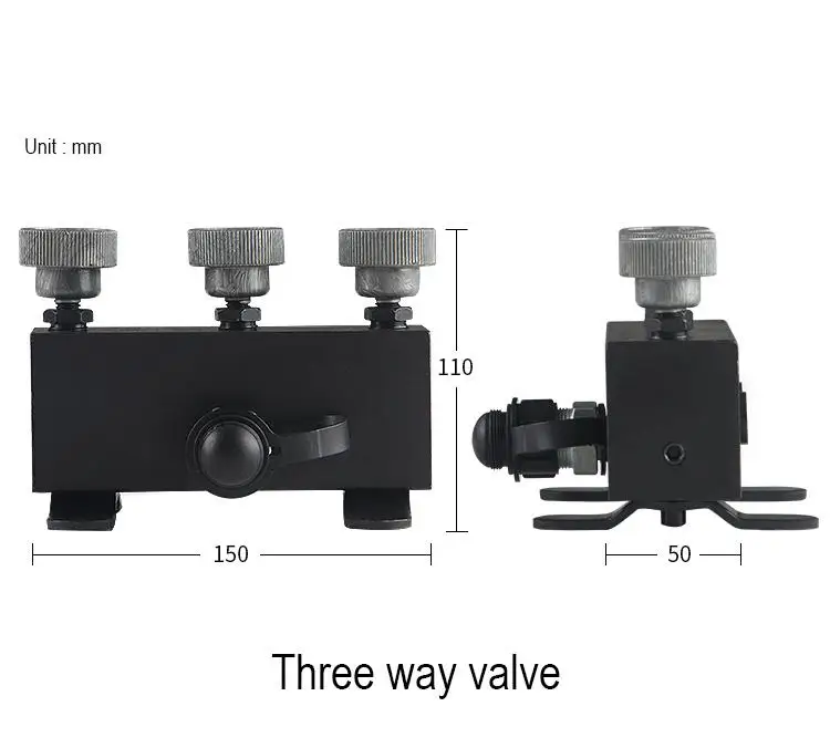 1Pc Hydraulic High Pressure Three-way Valve Oil Circuit Splitter Hydraulic Pump Oil Circuit Control Distribution Valve