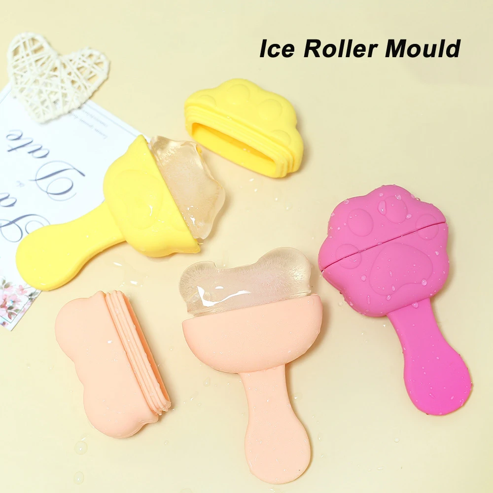 Silicone Ice Cube Roller Face Massage Shrink Pore Eye Puffiness Ice Facial Roller Ice Ball Ice Mold Roller BeautySkin Care Tool