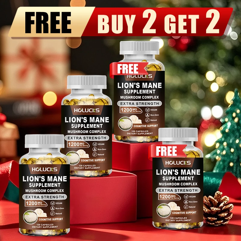 

Buy 2 Get 2 Free! Lion's Mane Mushroom Extract Capsules, Support Cognitive Function, Mental Clarity & Natural Nervous System