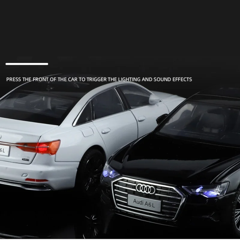 1:24 AUDI A6 Alloy Car Diecasts & Toy Vehicles Car Model Sound and light Pull back Car Toys For Kids Gifts
