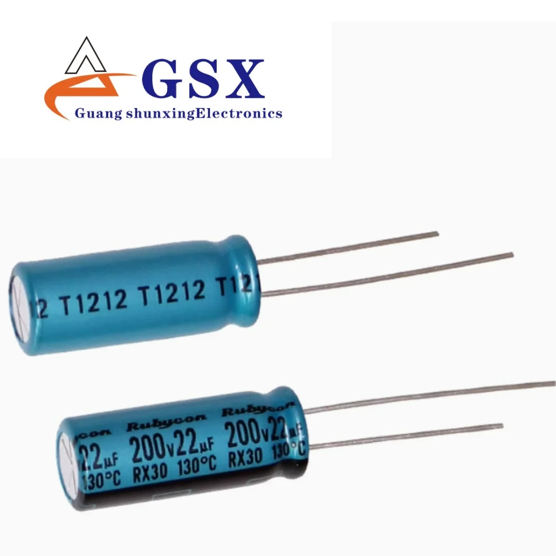 

Rubycon imported aluminum electrolytic capacitor 200v22uf, ruby RX30 8 * 20, high temperature resistance of 130 degrees