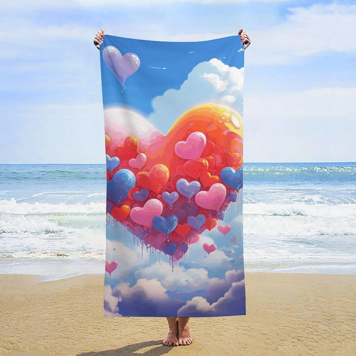 Collorful Balloon Beach Towel for family friends Gifts Towel Quick-Dry Towel For Bath Yoga Tourism Beach GYM Camping Swimming