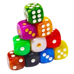 10pcs/set Small Size Pearl Pattern Point Dice Game Accessories 12mm