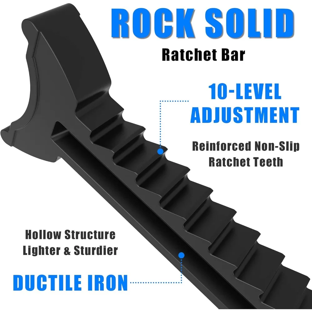حامل جاك فولاذي بقفل مزدوج بسعة 6000 رطل، طقم مكون من قطعتين، أزرق