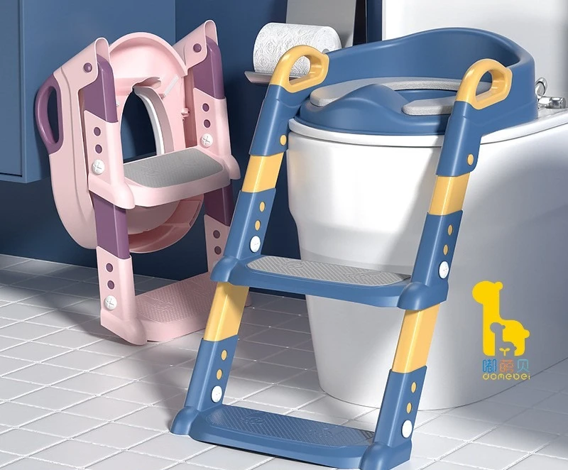 Children Toilet Circle Staircase Training Ladder Kids Step Toilet Ring Training Ladder Boy Girls Toilet Folding Frame Step Stool
