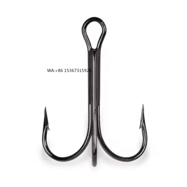 Mustad 3551 خطافات صيد كلاسيكية ذات قوة قياسية ثلاثية معالجة خطافات ثلاثية أشقر ذهبي من النيكل البرونزي