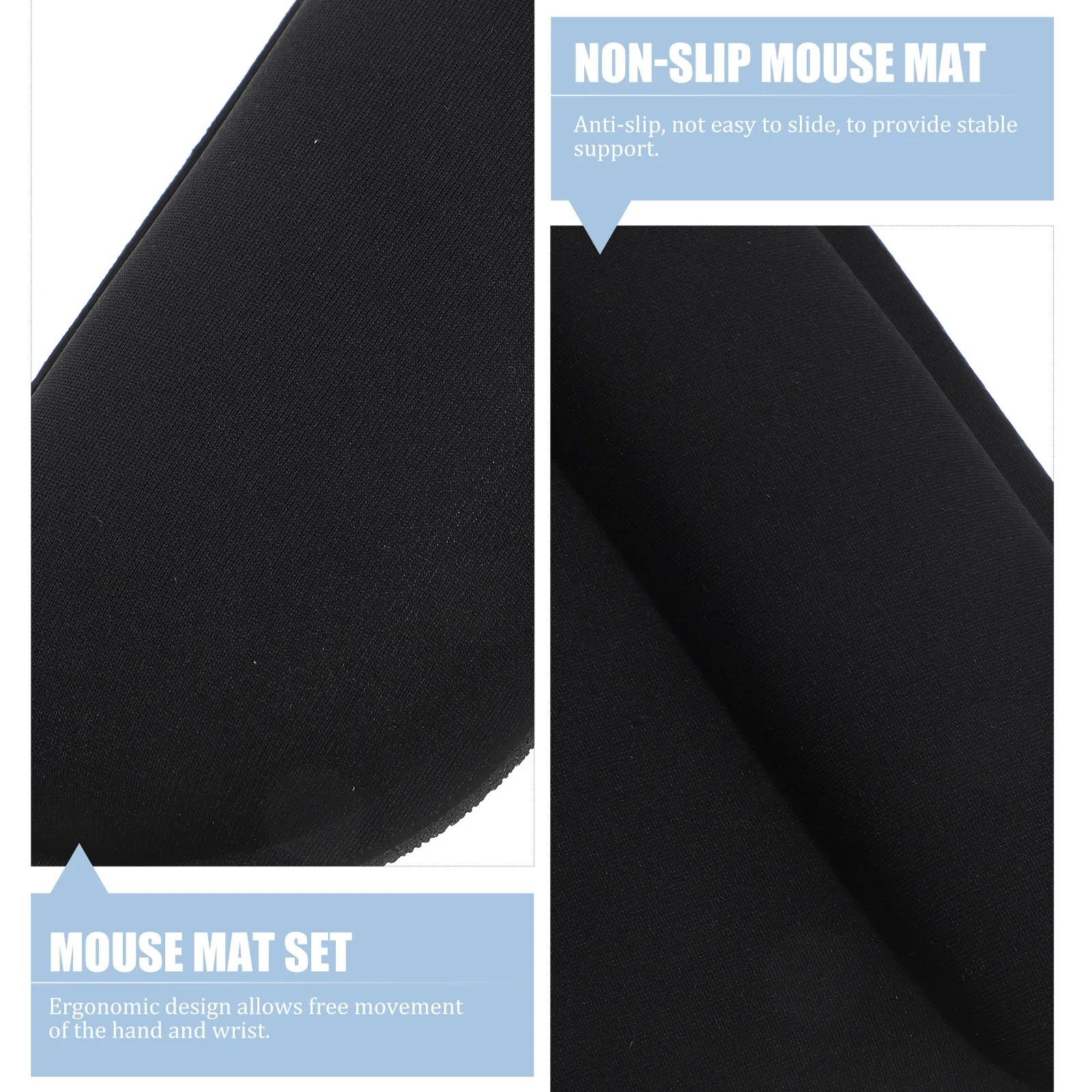 

2 шт. Набор подставок для запястий из пены с эффектом памяти, нескользящие эргономичные подушки для запястий для мыши и клавиатуры, компьютерные аксессуары для игр