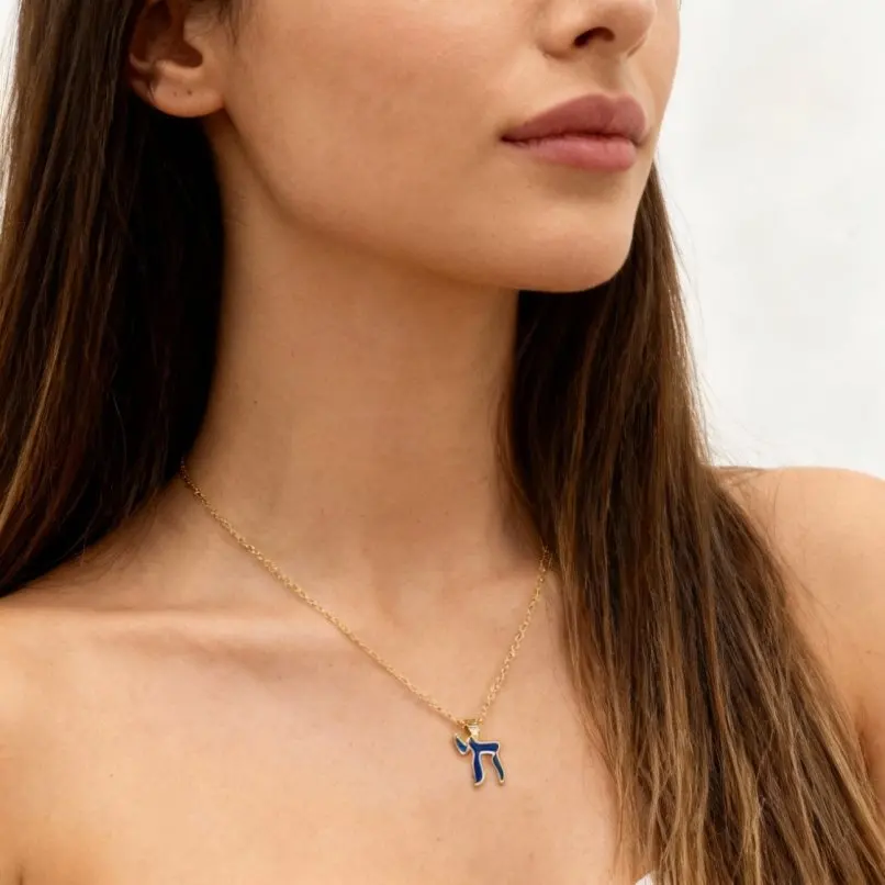 

Набор из 10 штук: еврейские каббалистические религиозные эмалевые цепочки-ожерелья с иероглифами на иврите, медные, с символом Хаи, золотистого цвета, темно-синие, 18+2 дюйма