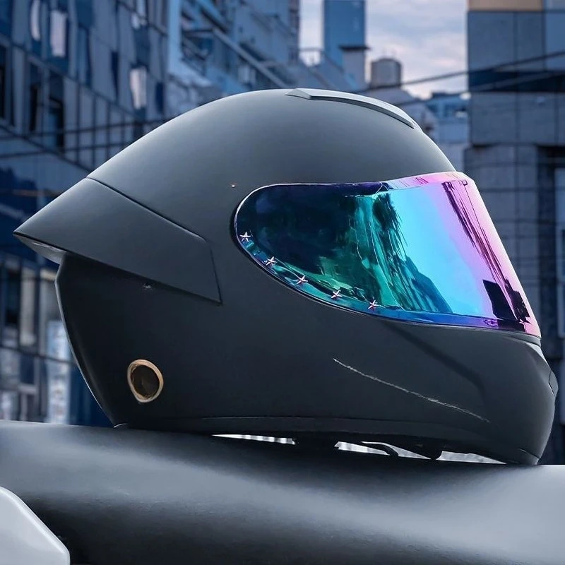 3C Certified Motorcycle Helmet Men's and Women's Big Tail Full Helmet Women's Four Seasons Full Covered Locomotive