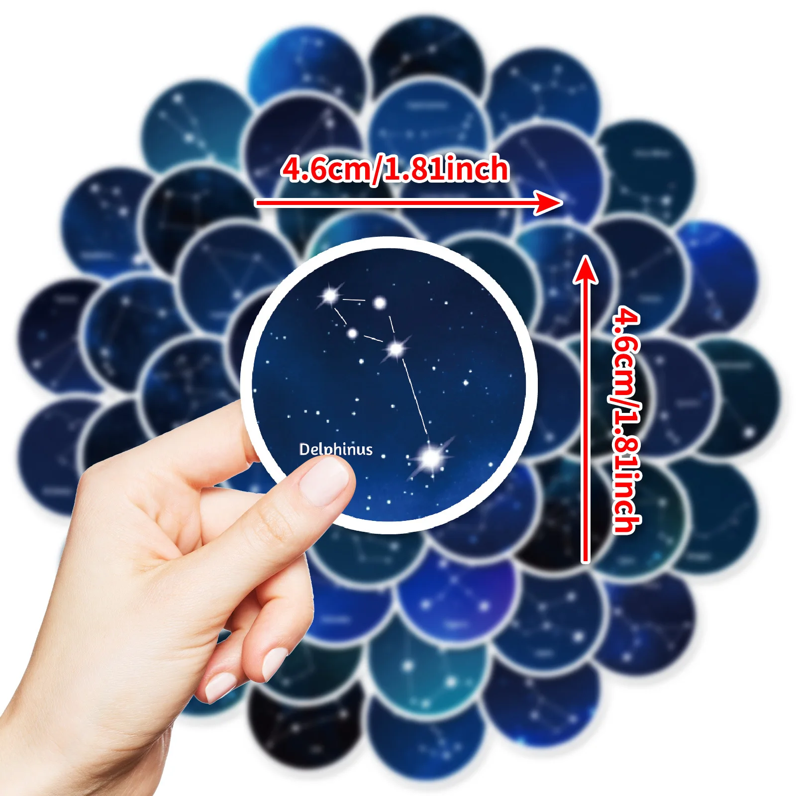 10/30/50 قطعة كوكبة السماء الليلية الكتابة على الجدران ملصق ضوء النجوم الفن الحد الأدنى نمط الكرتون ملصق مائي دفتر الهاتف الغيتار لعبة طفل #1