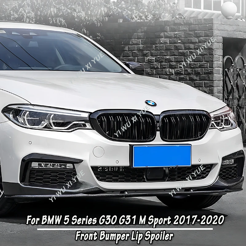 

4 PCS Car Front Bumper Lip Splitter Spoile Spoiler For BMW 5 Series G30 G31 2017~2020 M Sport 520i 530i 540i M550i M550d Style