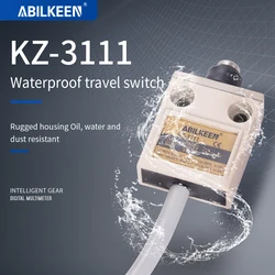 ABILKEEN High Quality Needled Push Plunger Type Waterproof Travel Switch KZ-3111 Limiting Travel Switch 10A 250VAC For CNC