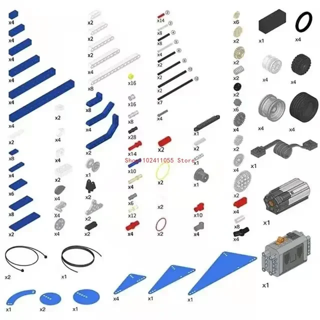 9686 set di sussidi didattici compatibile con Lego robot building blocks scienza e tecnologia power machinery group giocattoli educativi