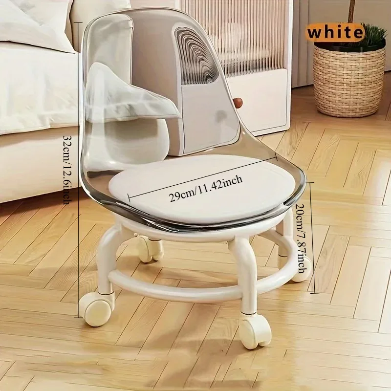 -ww Portable Multi-Functional Swivel Stool with Universal Casters Indoor Outdoor Small Bench for Floor Cleaning & Daily Use