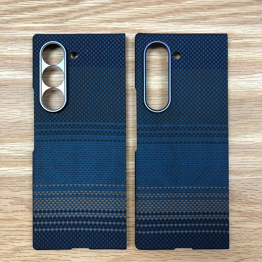 

Blue moon phone case for Samsung Galaxy Z Fold6 fold6 fold 6 Kevlar case Aramid Carbon Fiber case Magnetic Wireless charging