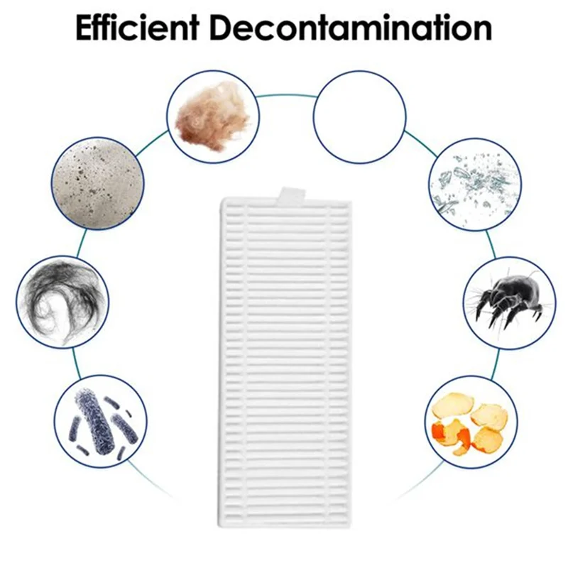 17 pçs kit de acessórios para botslab s8 plus aspirador acessórios rolo escova lateral filtro mop panos saco pó-A77G