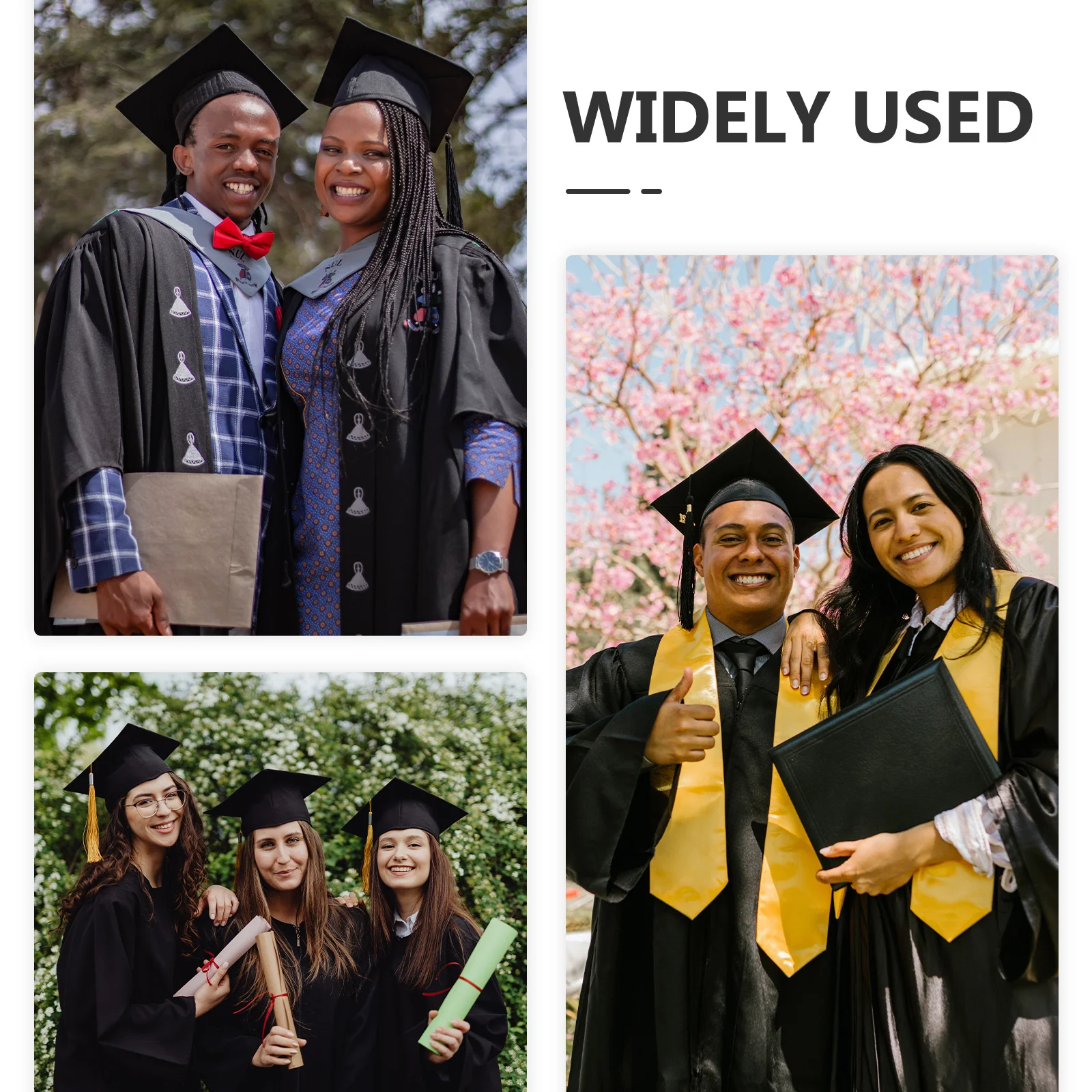 

4Pcs Graduation Hat Accessories 2024 Year Charm Smooth Sturdy Fine Craftsmanship Perfect for Ceremony and Party Decorative