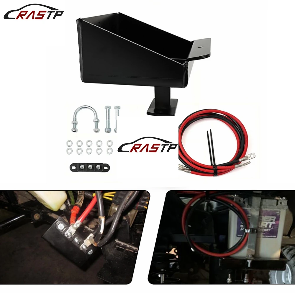 

RASTP-12V Battery Relocate Box Motorcycle Battery Relocation Kit For Polaris 2014-2020 Sportsman 450/570 RS-BOV093