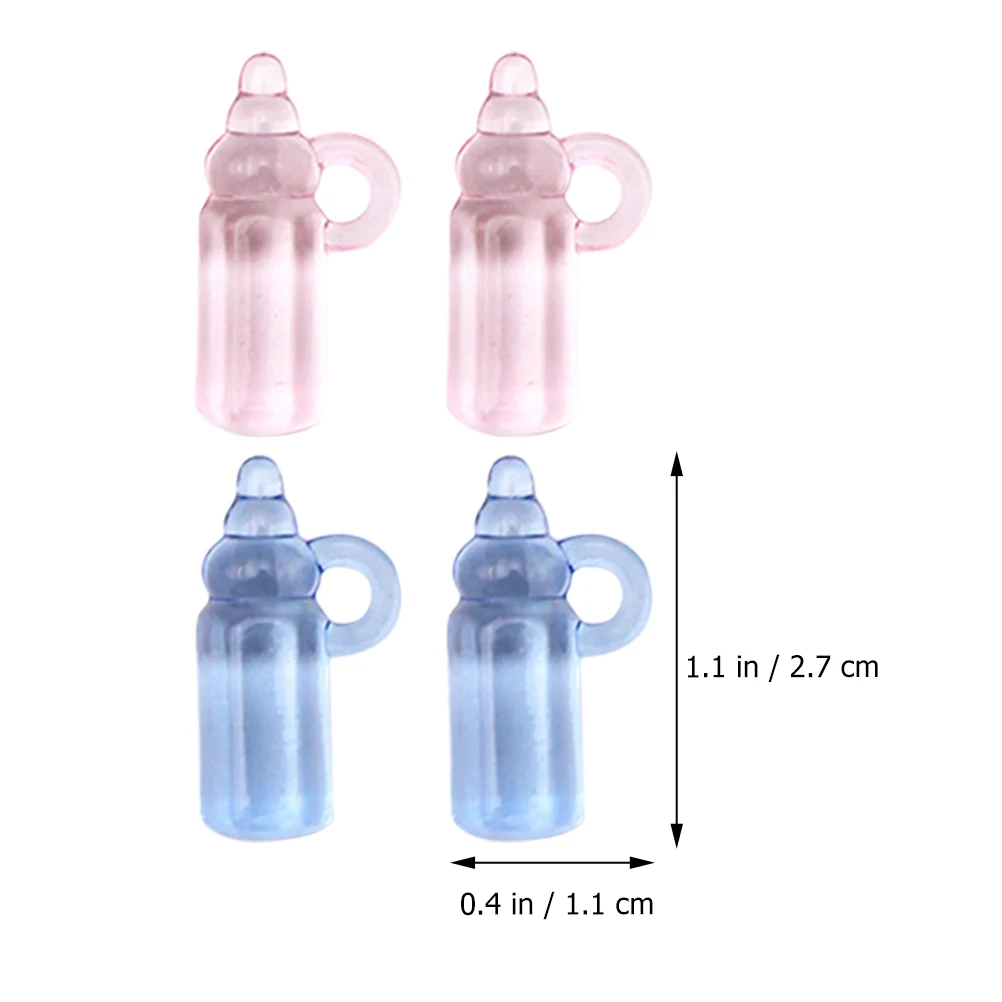 

48Pcs Mini Transparent Acrylic Milk Bottle Decors Table Decoration DIY Charms Milk Bottle Decors Party Ornament
