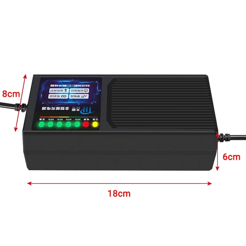 20AH Electric Vehicle Charger With 7 Light Power Display Current Leakage Protection Lead Acid Charger