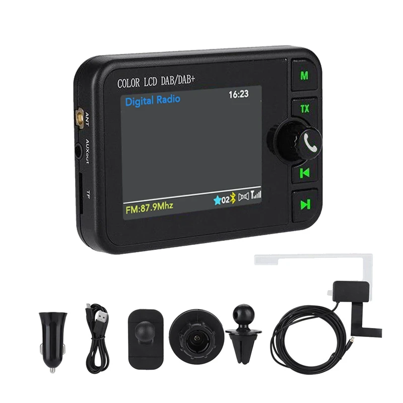 

1 компл. автомобильный DAB автомобильный Bluetooth MP3-радио цифровой радио графический дисплей цветной экран автомобильные принадлежности