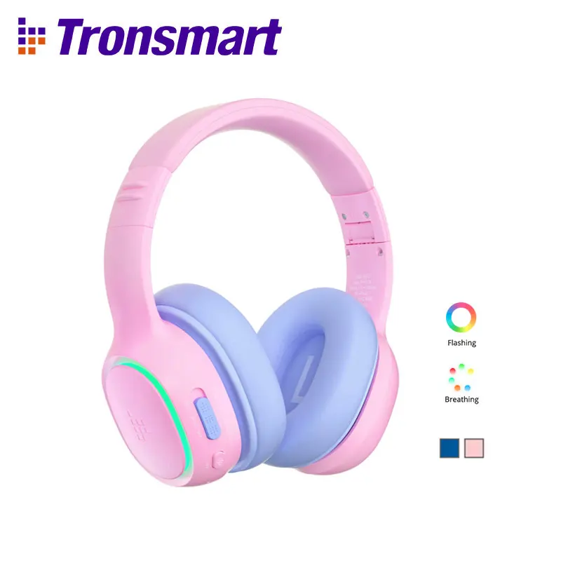 Tronsmart KH03 Auriculares para niños con cancelación activa de ruido, Bluetooth plegables