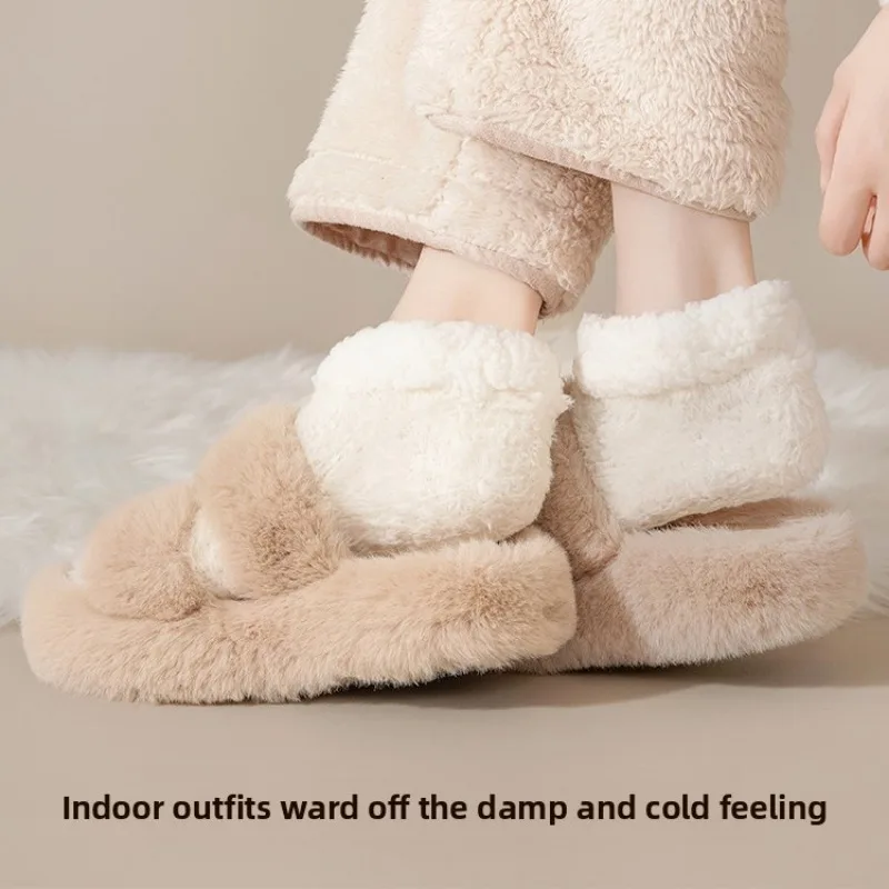 جوارب شبشب من الصوف من Fireside أحذية حرارية مضادة للانزلاق مع بطانة قطيفة للسهرات المريحة والشتاء والراحة المنزلية