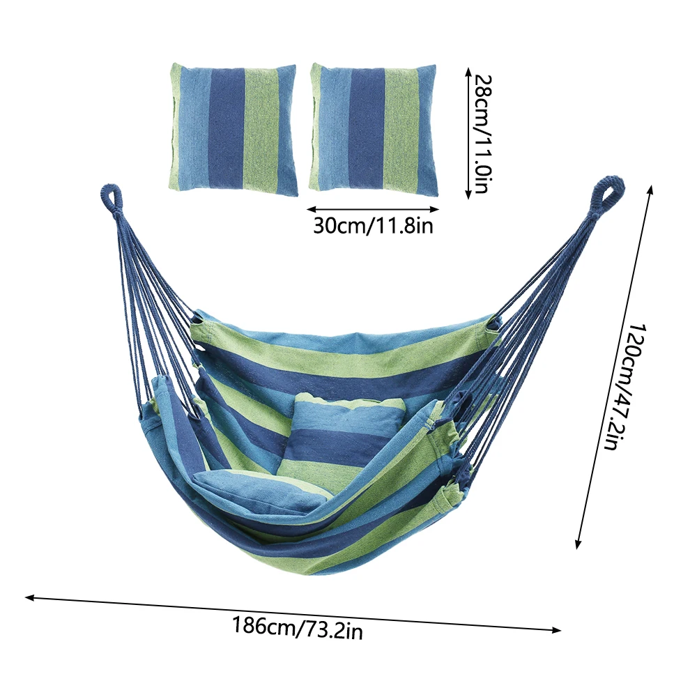 Hammock Camping Garden Hanging Hammock Swing Chair Lazy Bed Outdoor Furniture Hanging Rope Hammock Chair Swing With Pillow