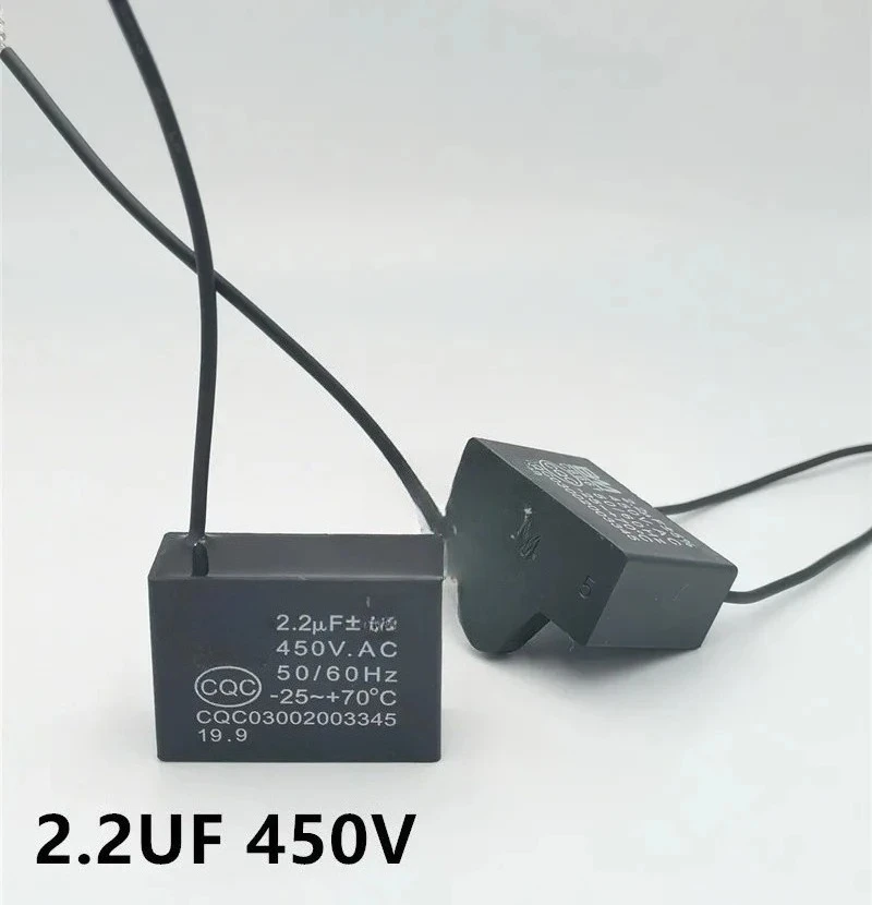 CBB61-P2 450V Fan Start Capacitor Multiple Capacitance 1 To 3UF For Ceiling Fan Range Hood 2Pcs