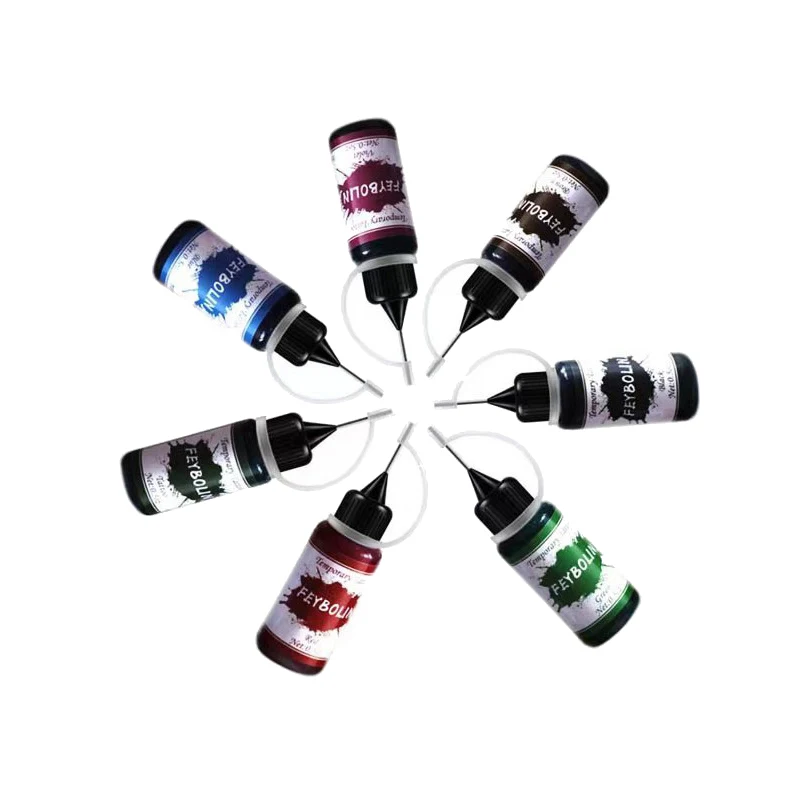 Temporary Tattoo Indian Henna Tattoo Ink Body Art Paint Semi-Permanent Makeup Pigment No Pain Eyebrow Eyeliner Beauty Supply DIY