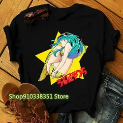 Urusei Yatsura and tsuira T-shirt Women Anime T Shirt Lum Graphic Tshirt Japan Cartoon Streetwear Vintage Manga Short Sleeve Tee
