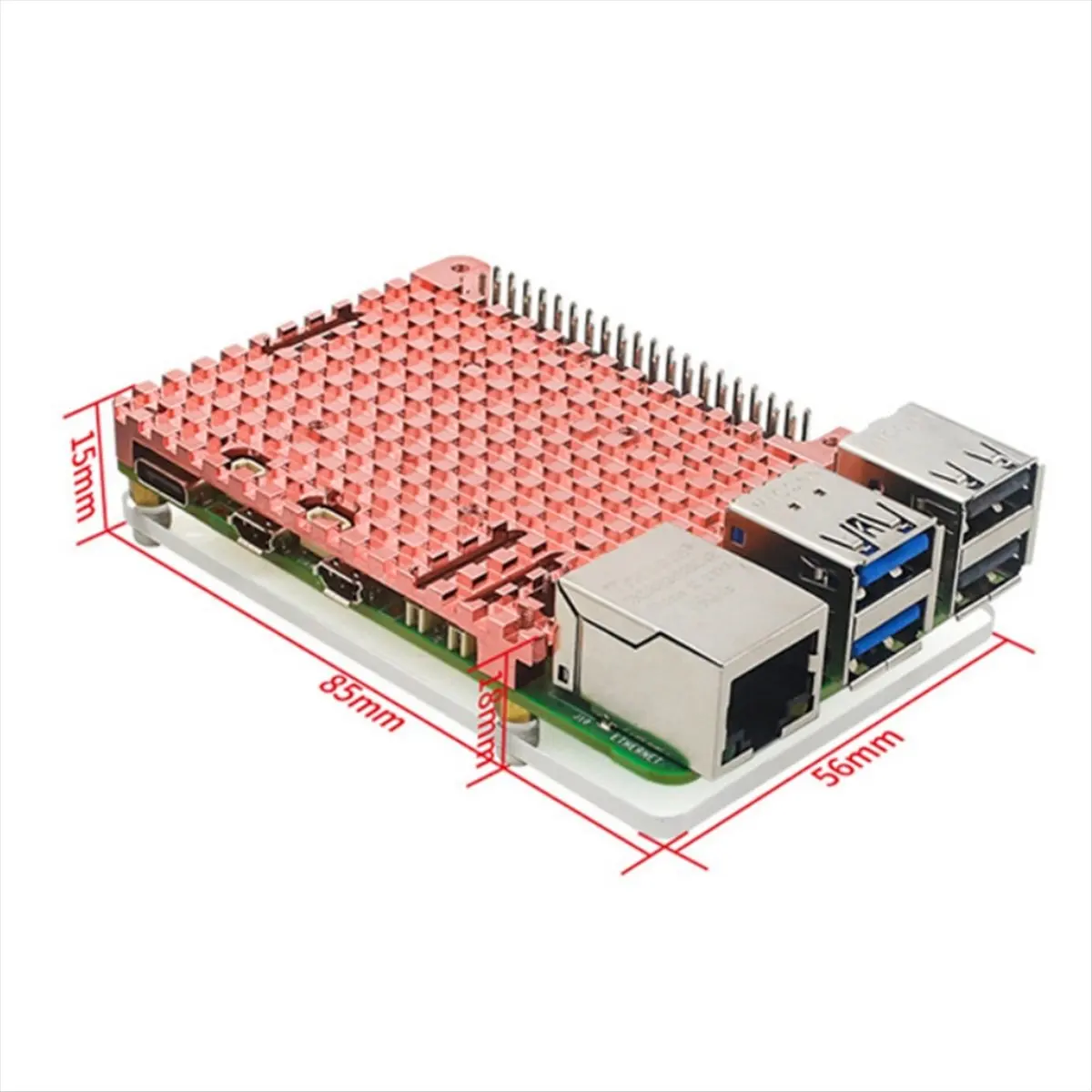【CYBER Saturday】For 5 Copper Heatsink Metal Case Passive Cooling Shell Copper Enclosure for 5 5B ,Without Fan