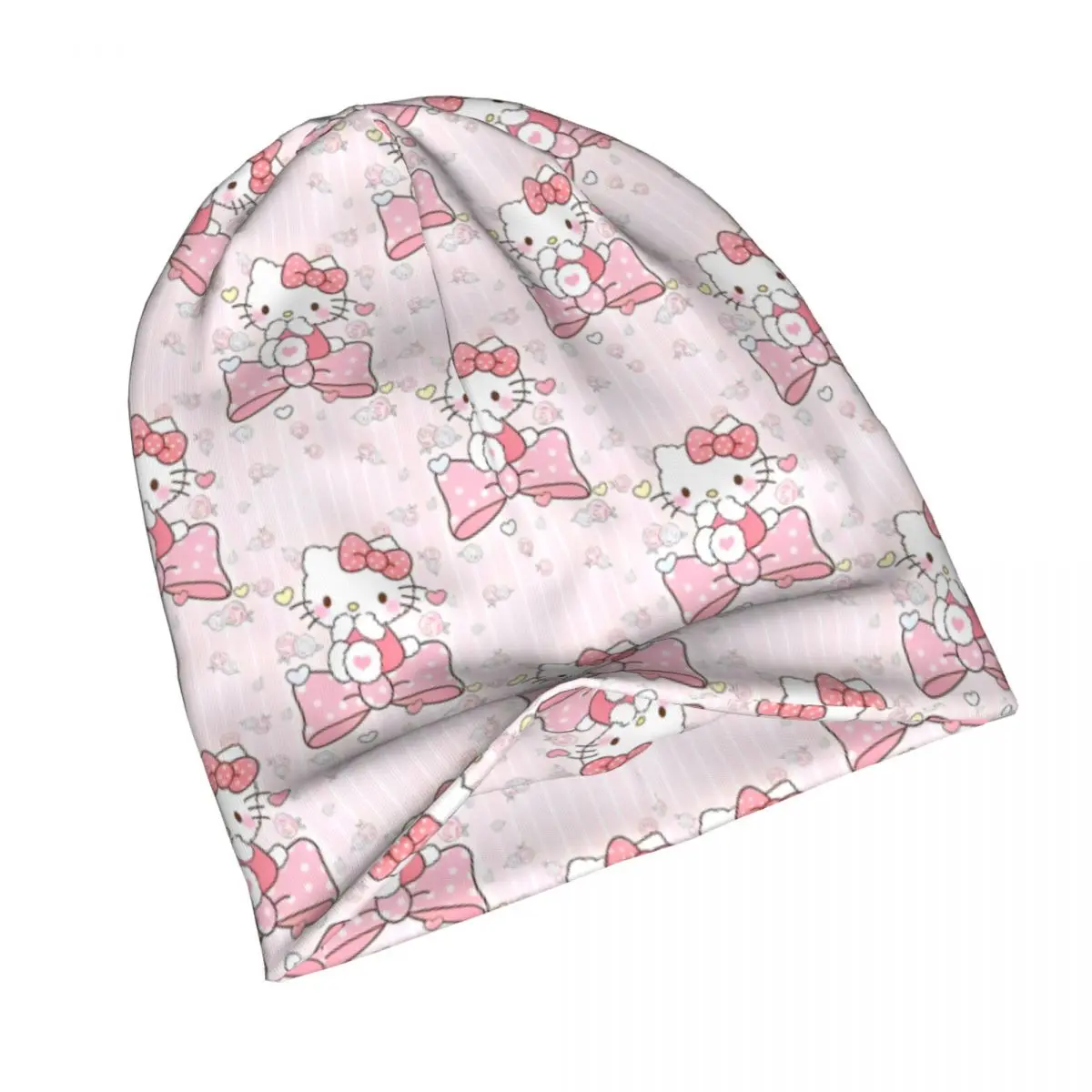 Hello Kitty Cartoon Beanie Hats Knit Hat Gym Warm Female Male Caps Spring Pattern Cool Bonnet Hats Gift