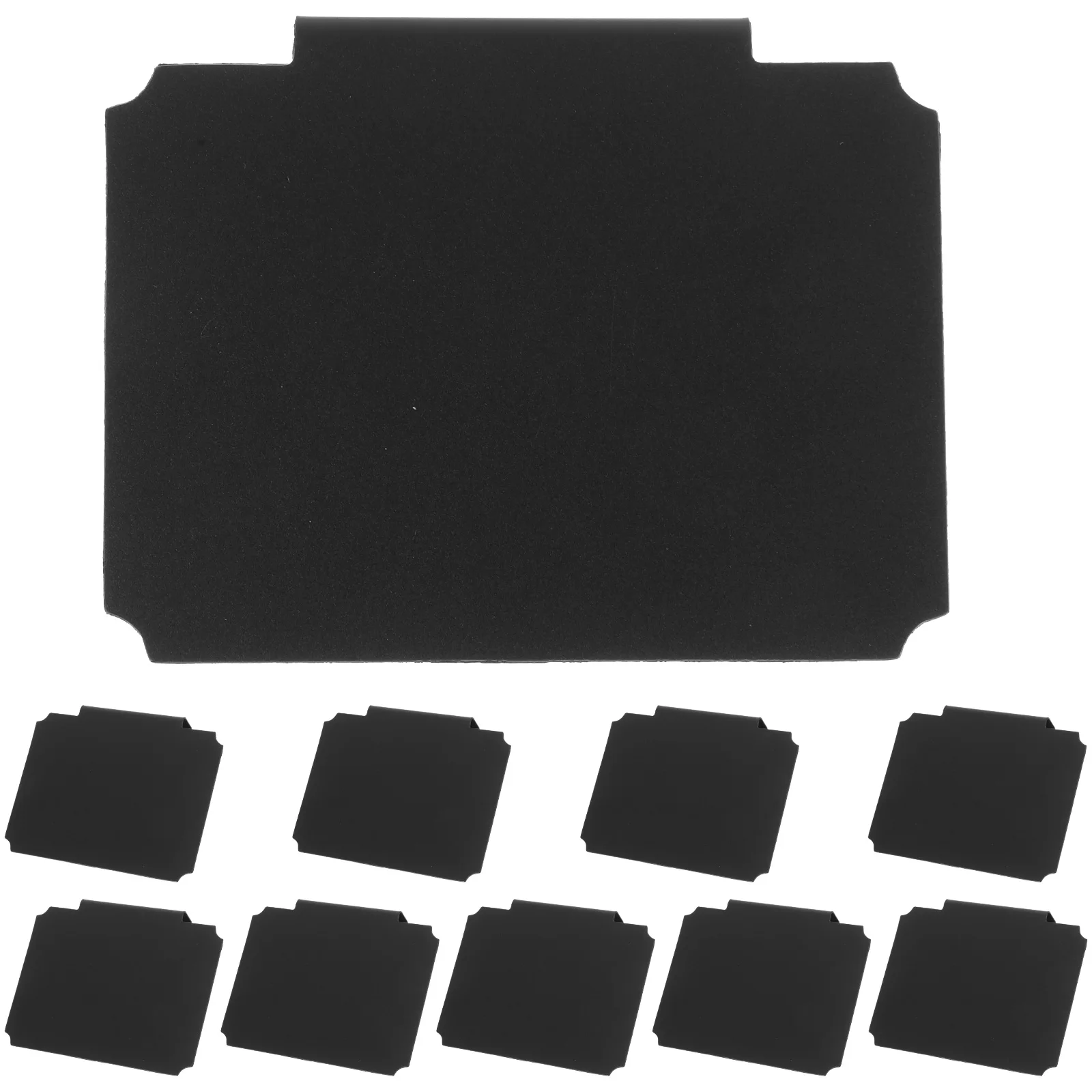 

10pcs Basket Labels Clip Chalkboard Storage Bins Removable Clips Price Tag Promotional Signs Pantry Holder Black Square