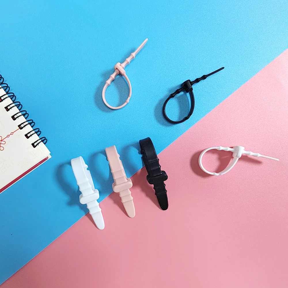 3 pz/lotto cinghie in Silicone custodia per cuffie nastro morbido cavo dati sleepy cable organizer avvolgitore supporto per cavo