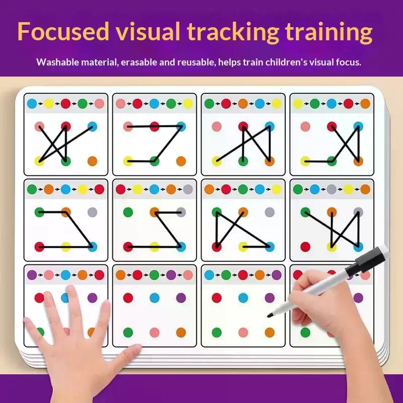 1 Set Children's Gift Visual Tracking Focus And Attention Training Card Color And Number Recognition Ideal Memory Improvement