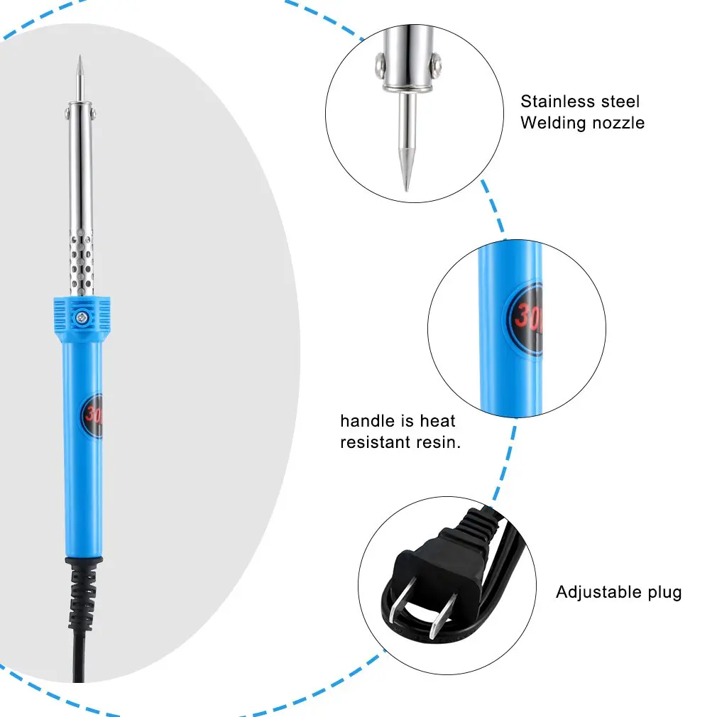 30W elettrotermico saldatore tipo di rullo Base nido telaio filo di acciaio strumento Imbedding filo elettrico Embedder spina americana