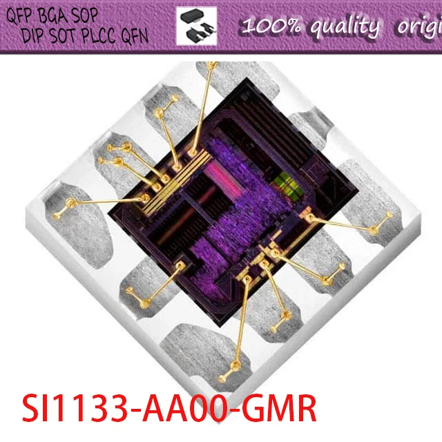 NEW    2PCS/LOT   SI1133-AA00-GMR   SENSOR OPT 625NM/525NM   10-DFN