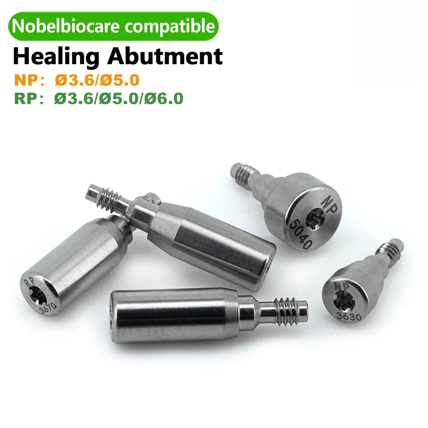 Nobel Biocare Compatible Healing Cap Abutment NP RP Titanium Screw Gingival Former Prosthetic Lab Components OEM Factory Direct