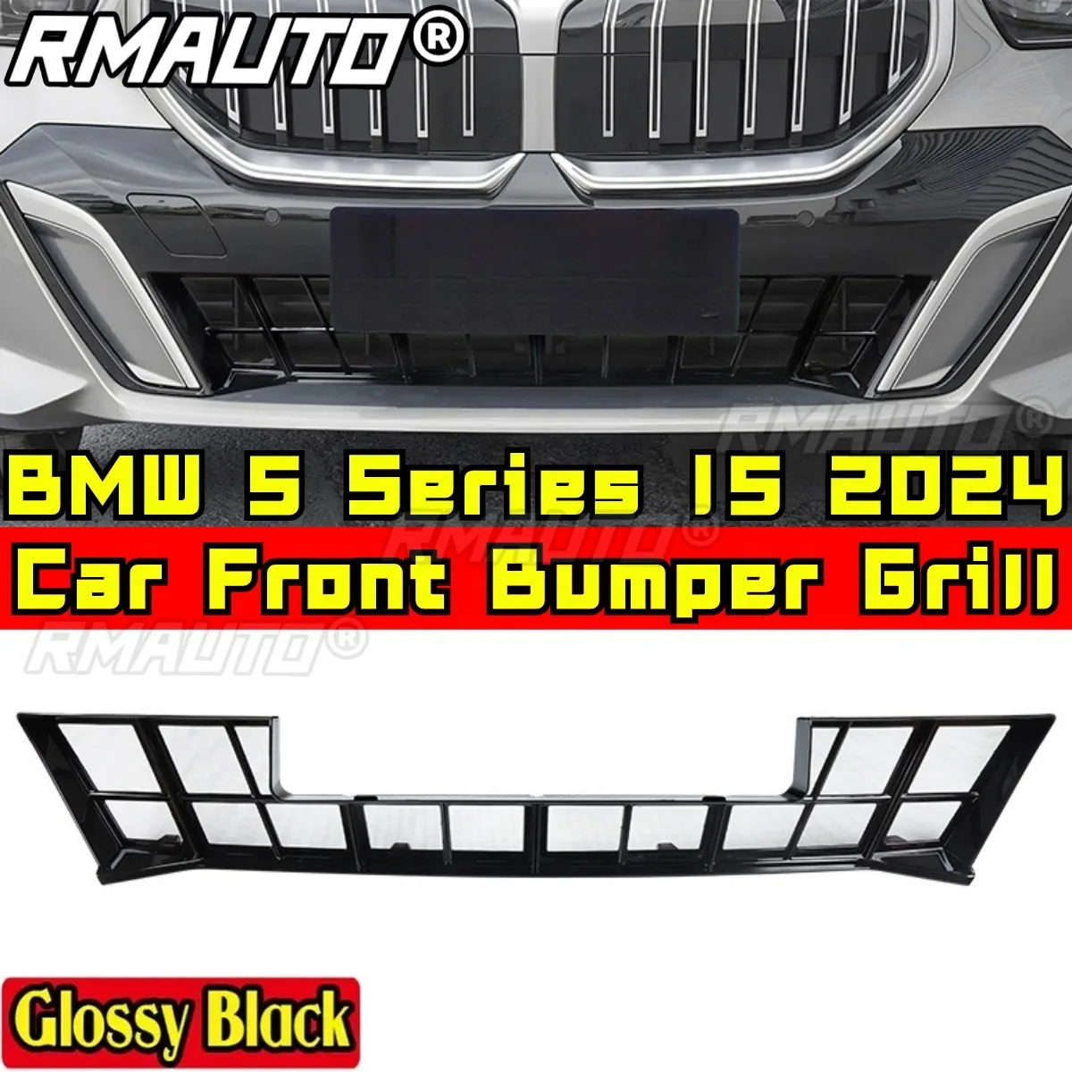 

Front Bumper Grill Compatible with BMW 5 Series I5 2024 Body Kit Racing Grills Geille Grill Car Accessories