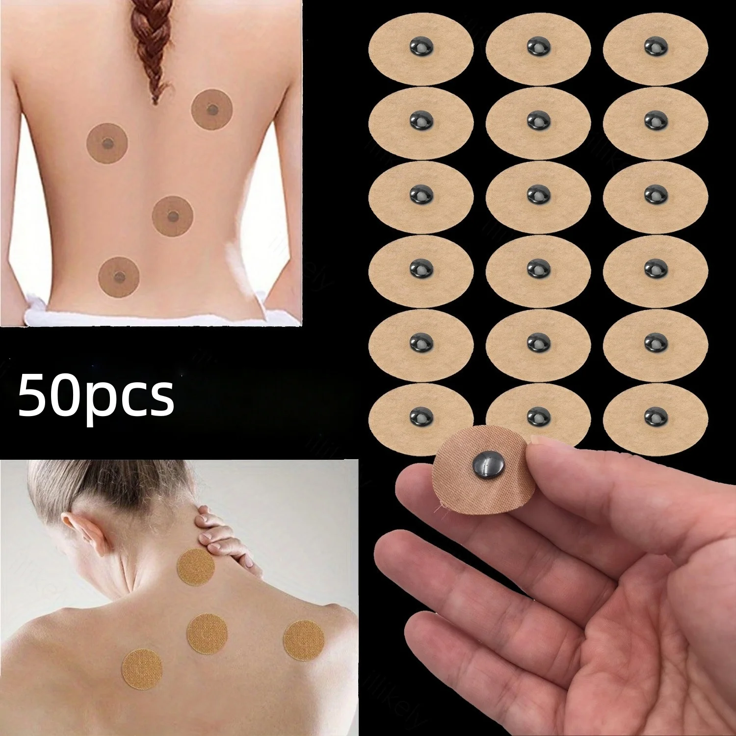 50pcs, 600 Gauss Magnetic Patches, Magnetic Massage Patches, Magnetic Therapy Body Care