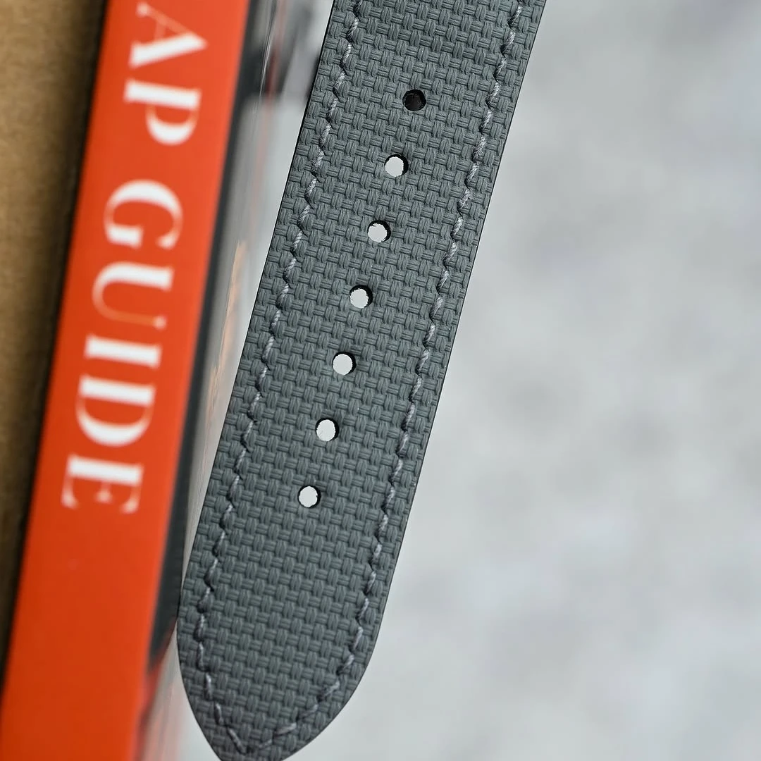 20 21 22mm Sailcloth FKM Rubber Genuine Leather Watch Strap Fit For Rolex Tudor Flat End Universal Watch Band