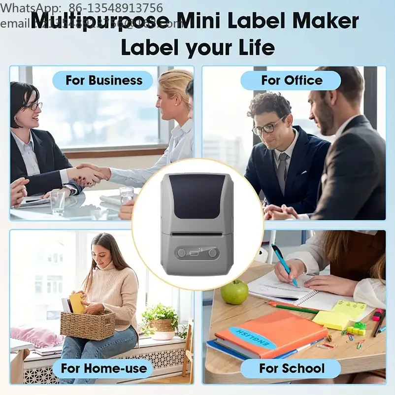 High definition bluetooth thermal printer portable household small mini pocket ink-free label printing